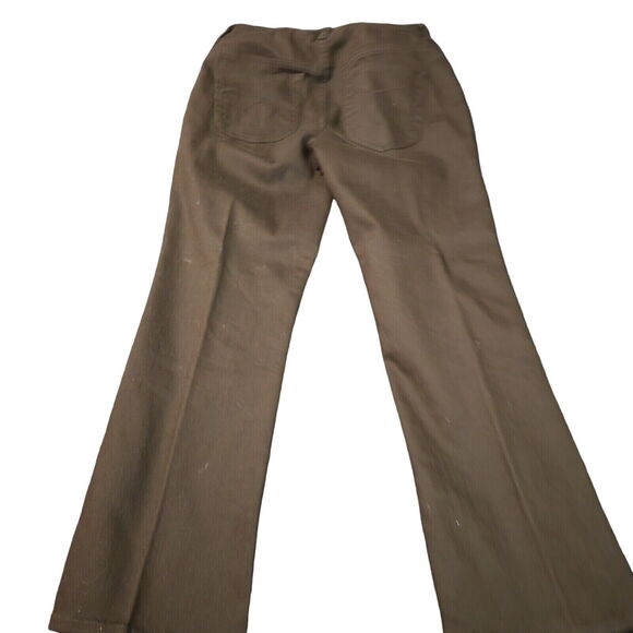 Chicos Womens Platinum Denim Pants Brown Size 00 Cotton Stretch Pockets Button - Picture 2 of 12